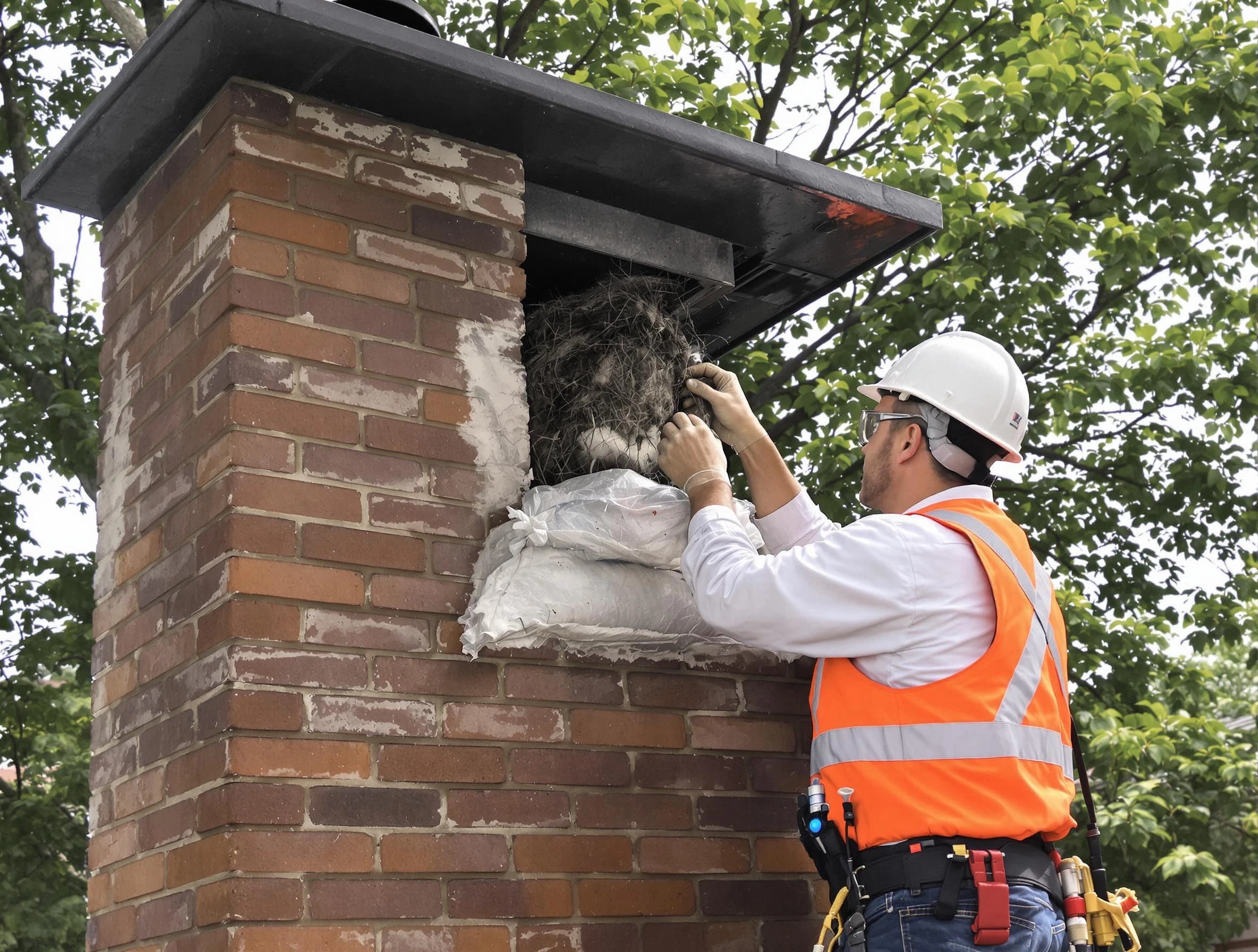 Humane removal of debris and animals by North Brunswick Chimney Sweep in North Brunswick, NJ