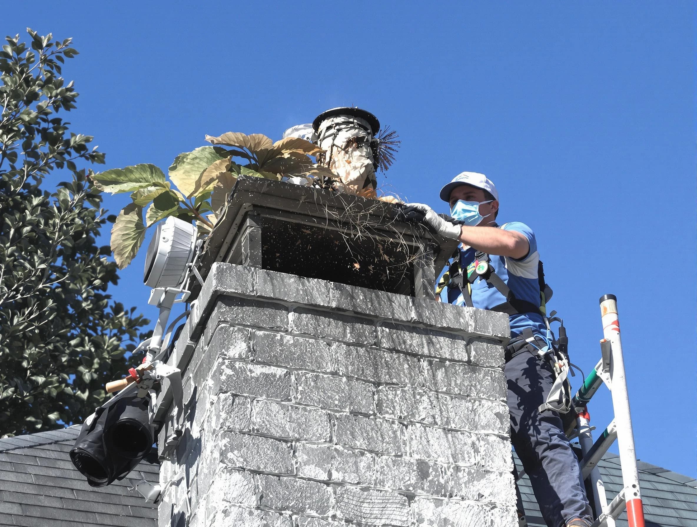 North Brunswick Chimney Sweep specialist performing chimney cleaning in North Brunswick, NJ