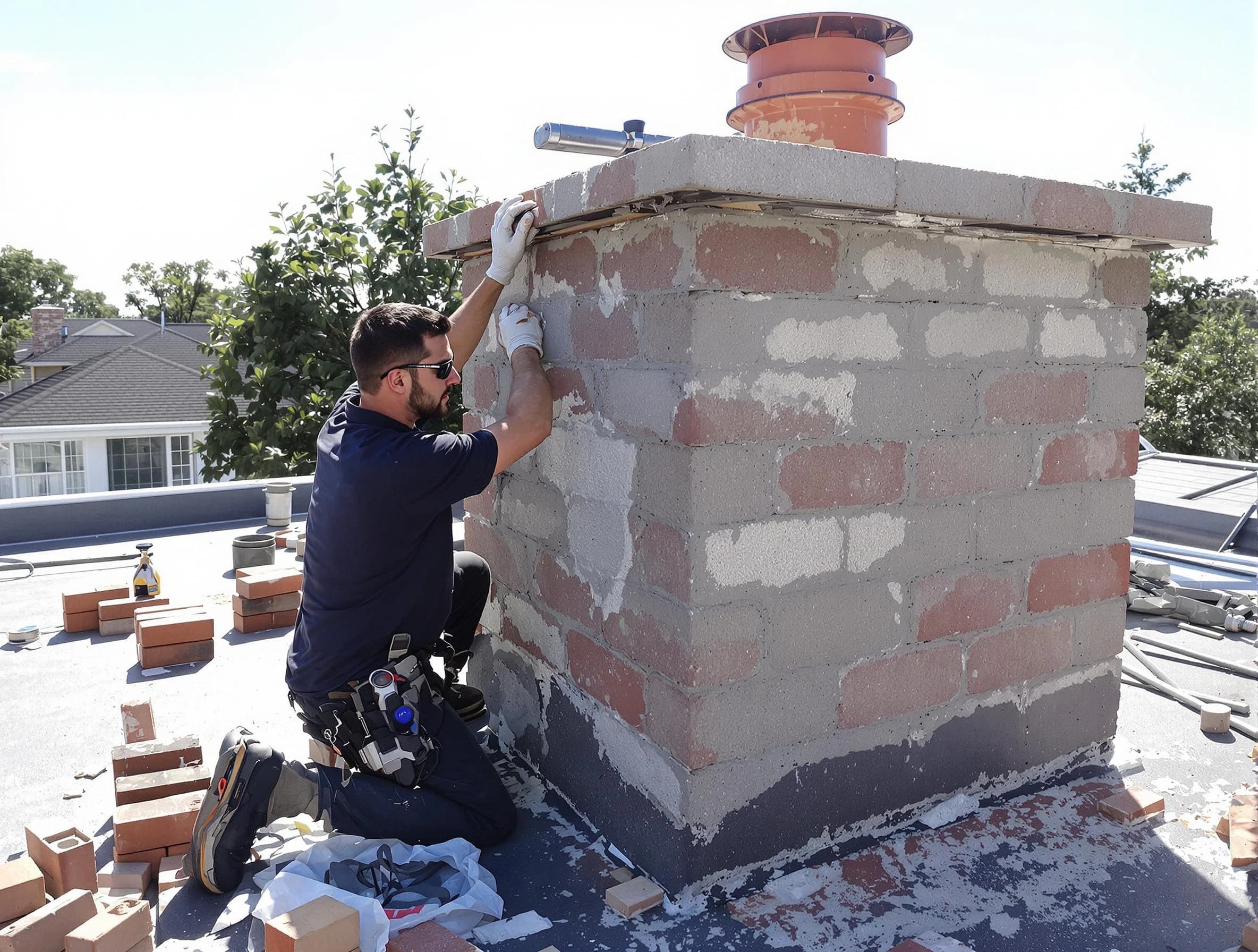 Advanced chimney repair process by North Brunswick Chimney Sweep in North Brunswick, NJ