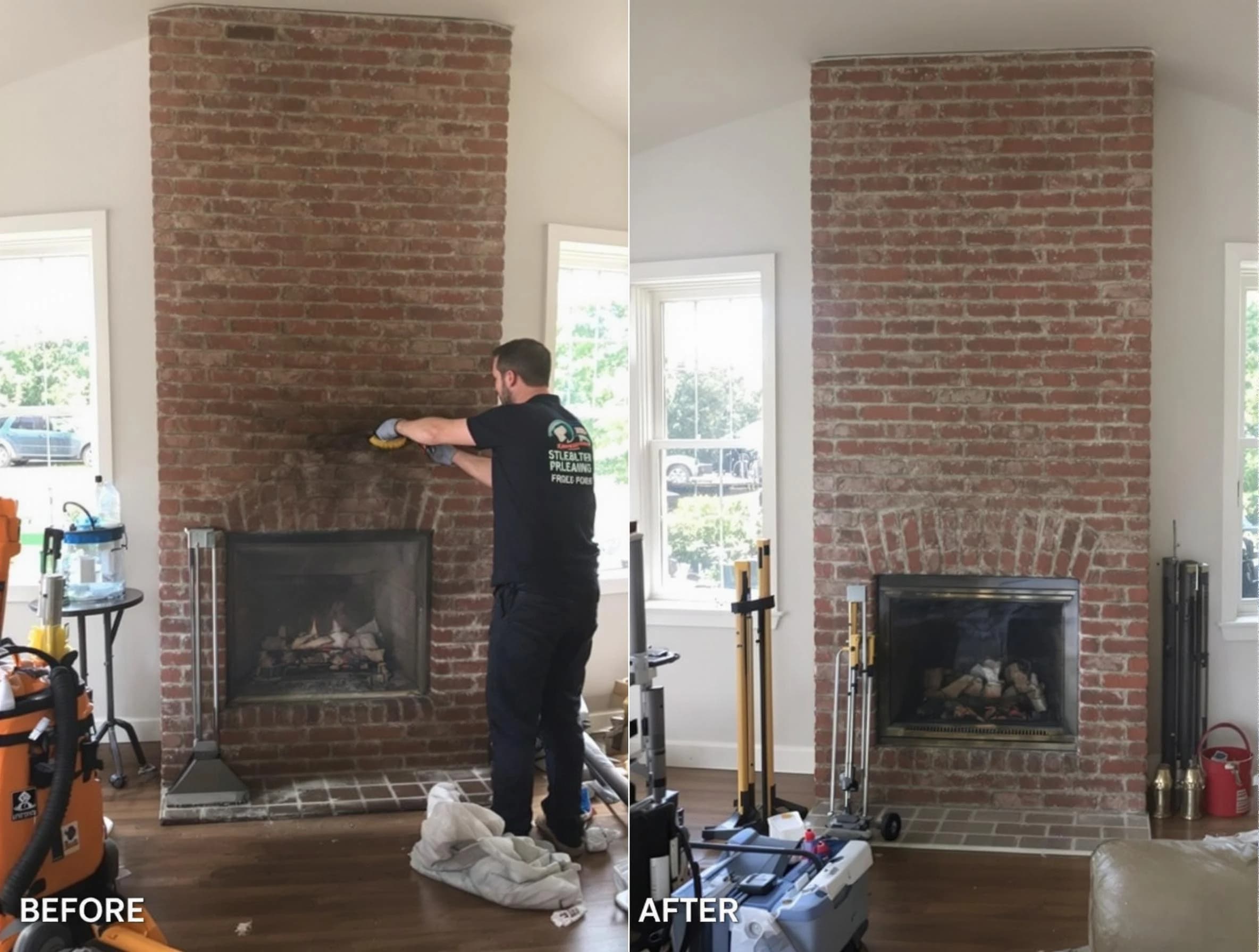 Finished chimney sweeping service by North Brunswick Chimney Sweep in North Brunswick, NJ