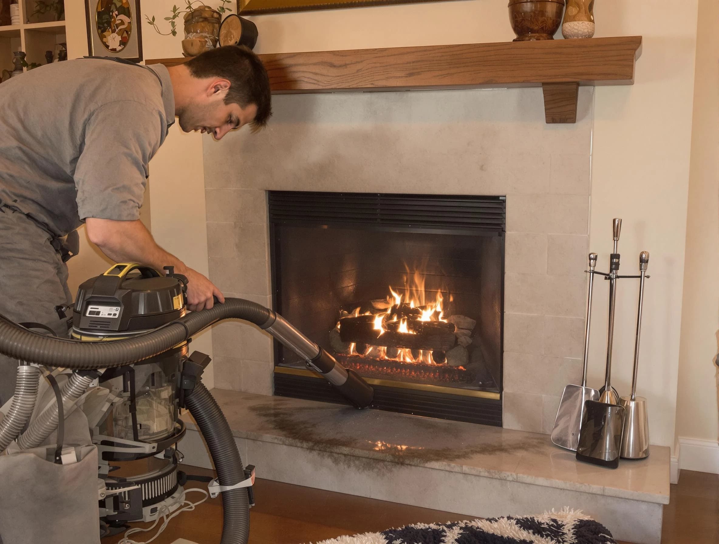 Routine fireplace upkeep by North Brunswick Chimney Sweep in North Brunswick, NJ