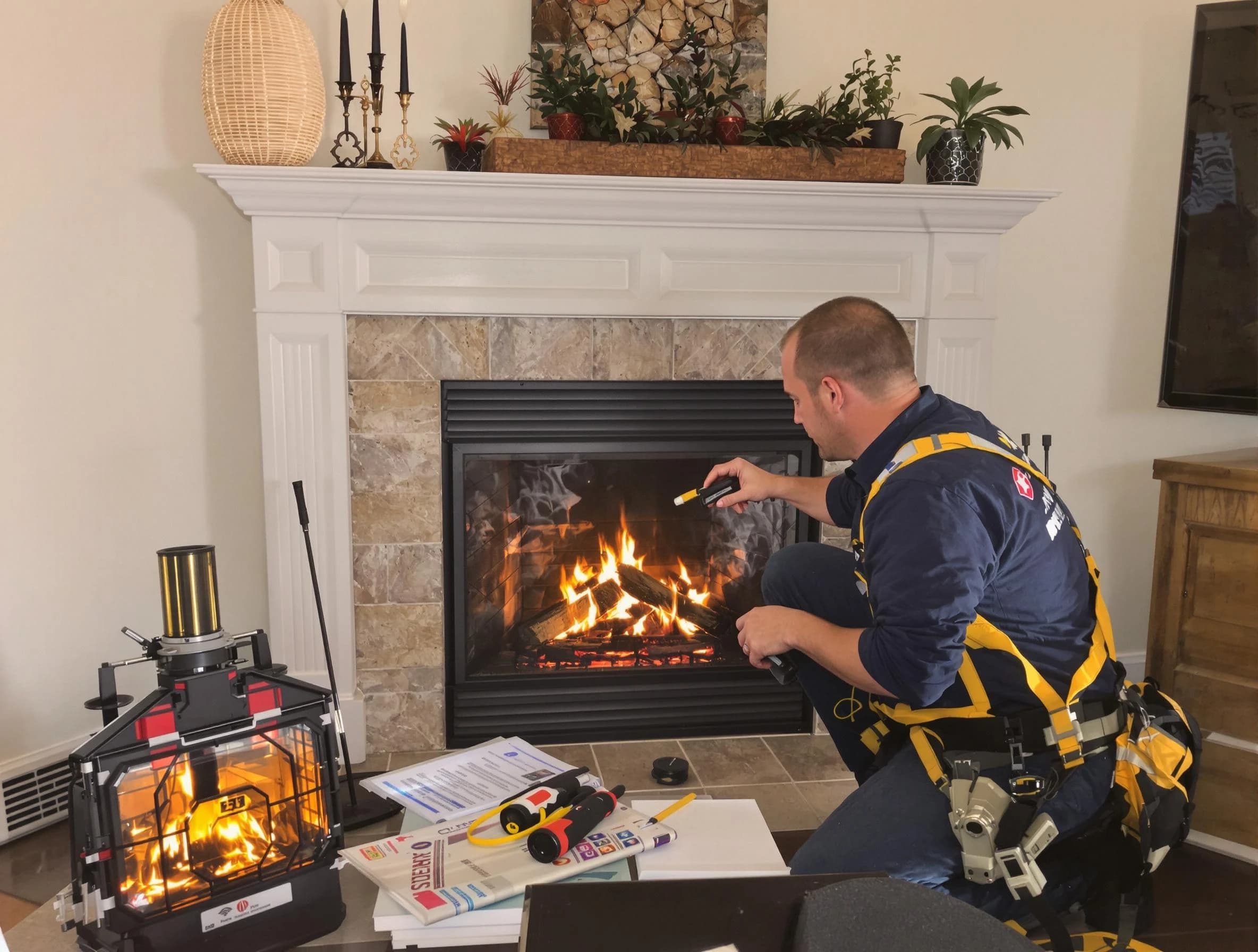 Safety-focused fireplace inspection by North Brunswick Chimney Sweep in North Brunswick, NJ