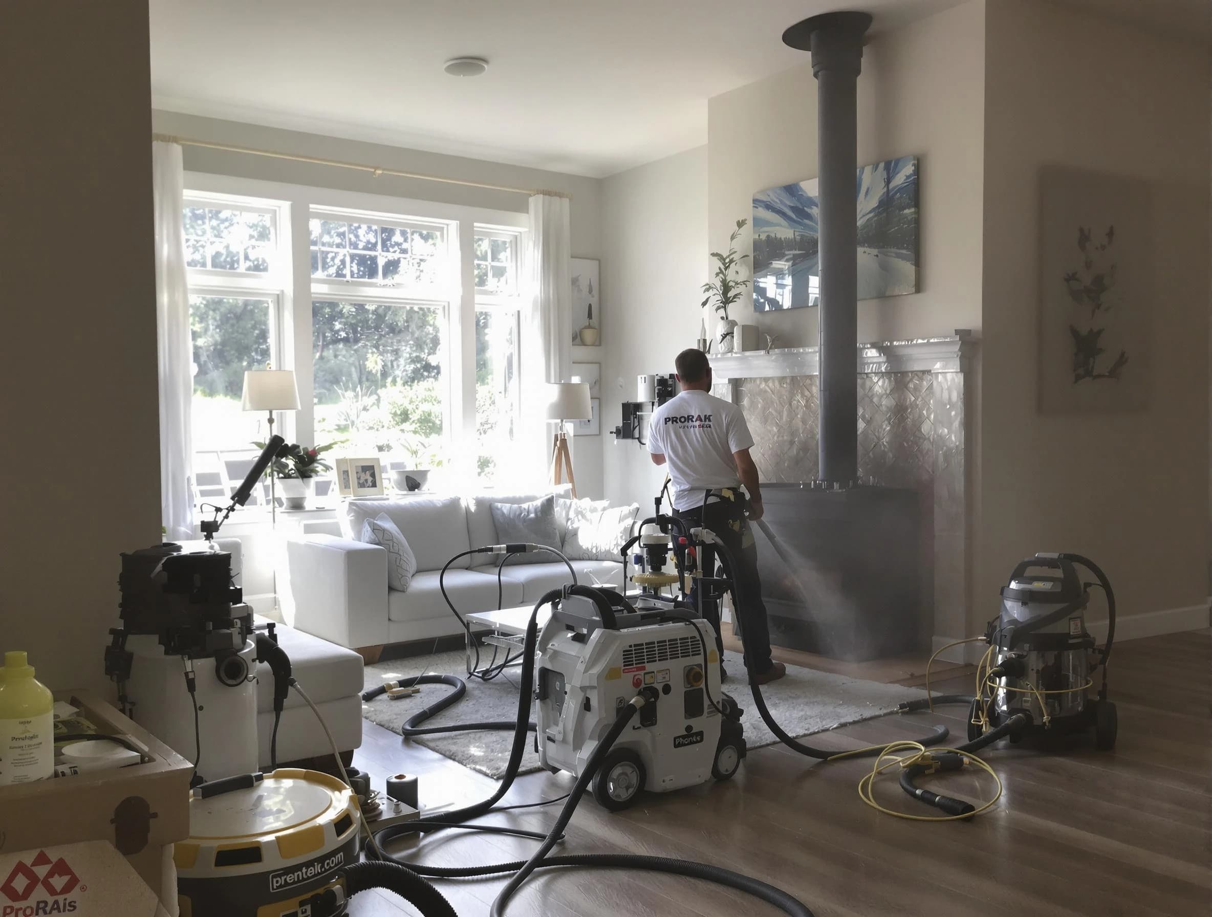 Soot removal service by North Brunswick Chimney Sweep for a fireplace in North Brunswick, NJ